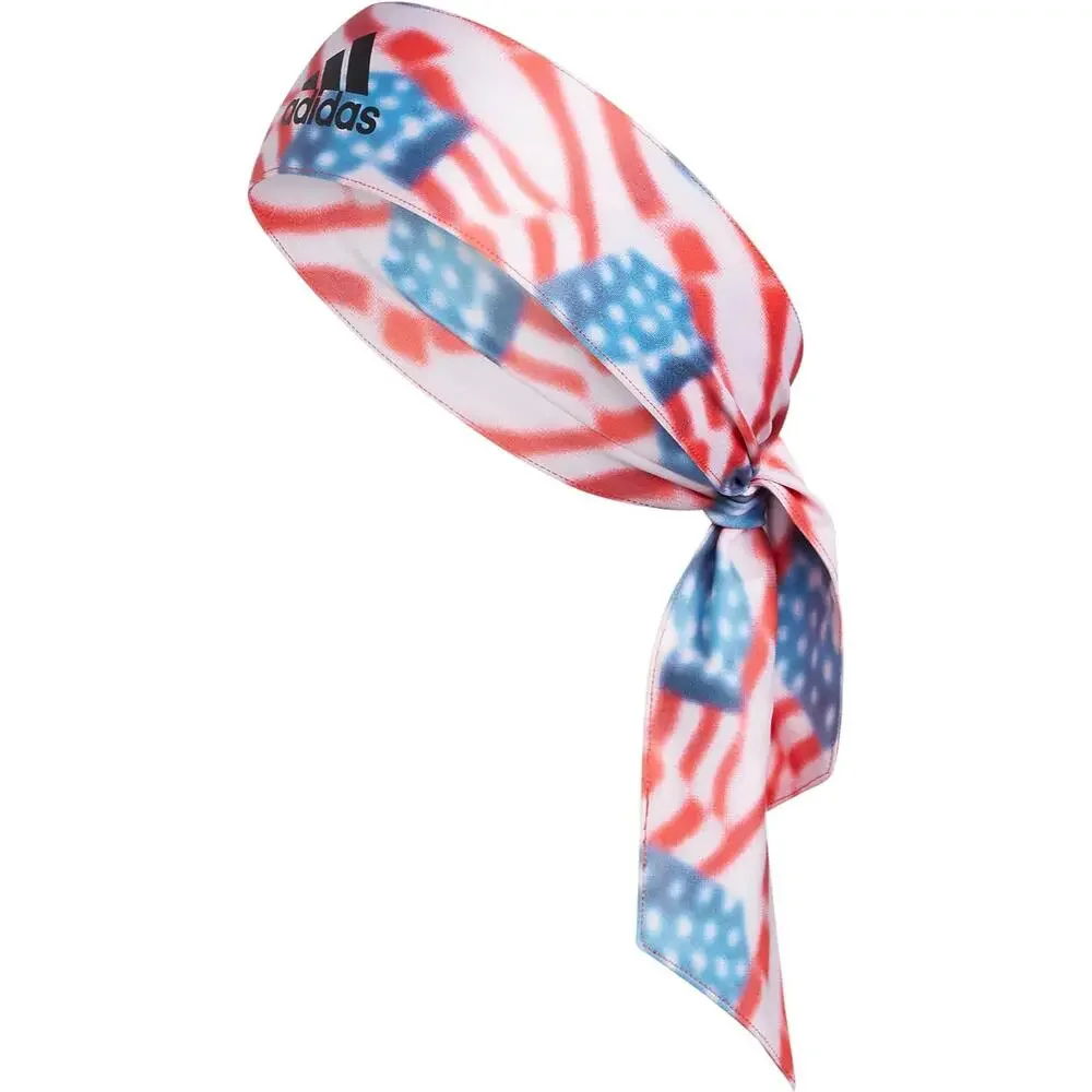 Adidas Alphaskin Tie Headband Unisex Adult Multicolor Stretch Americana DSGL826